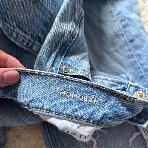 American Eagle Outfitters Light Blue Mom Jeans - Picture 5 of 14